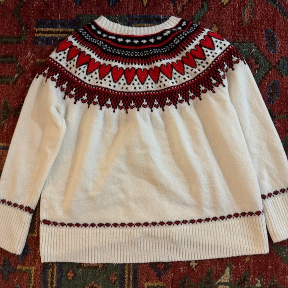 CeCe LOVE-ly Hearts FairIsle Nordic Pattern Sweater Small - Picture 6 of 7